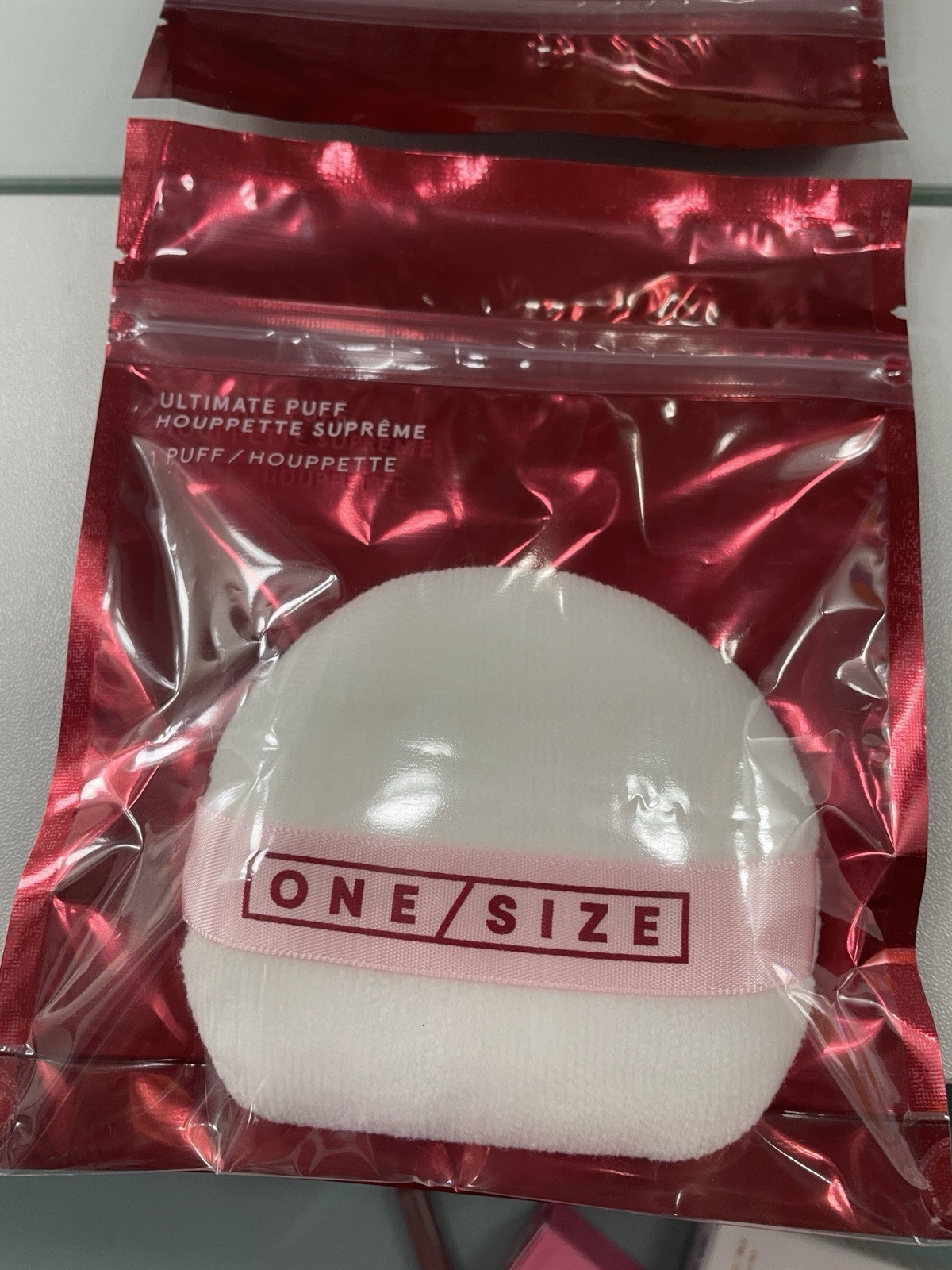 ONE/SIZE Ultimate Puff Velour Powder Puff, White, Round Reusable Standard Size