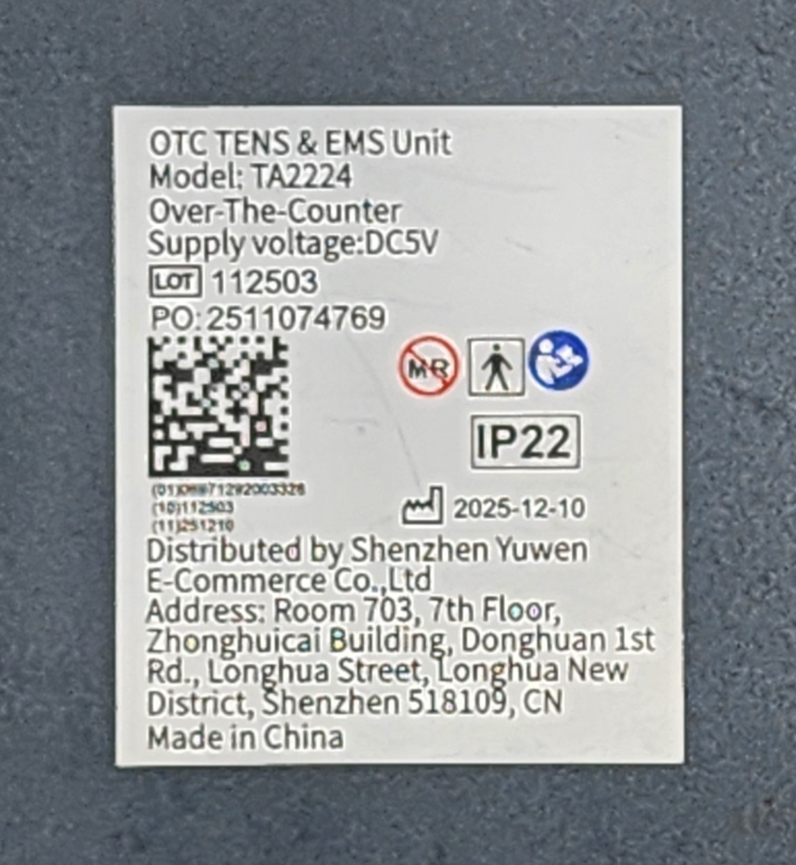 Auvon OTC TENS & EMS Unit 40-Hour Battery Model TA2224 Rechargeable (Unit Only)