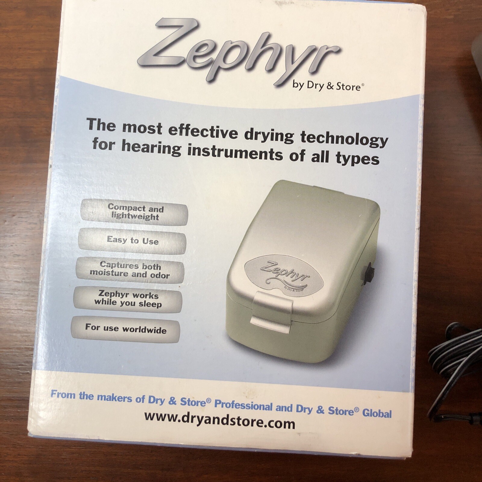 Zephyr Dry & Store Hearing Aid Dryer Device – Removes Moisture