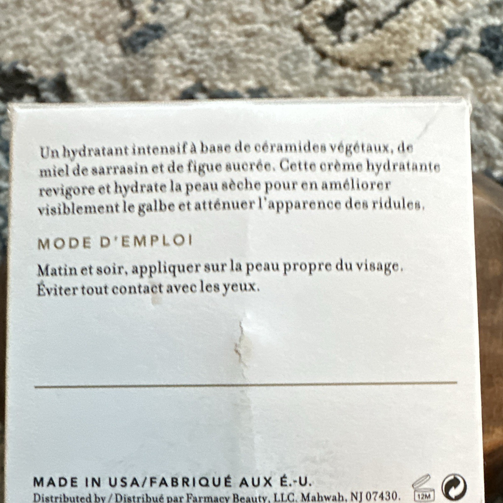 Farmacy Honey Halo Hydrating Face Moisturizer Cream w/ Ceramides 1.7 fl oz