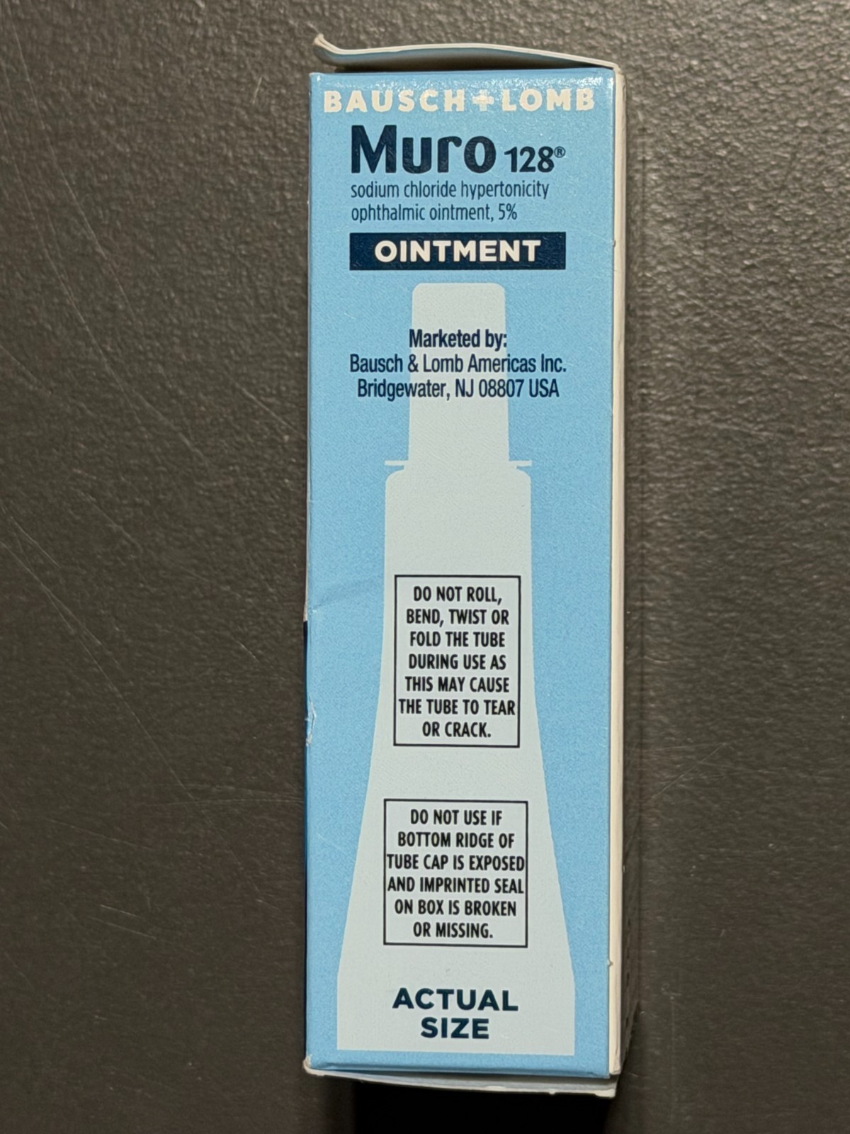 Two Boxes Bausch & Lomb MURO 128 Ointment 5 1/8 Oz Expiration Date August 2026