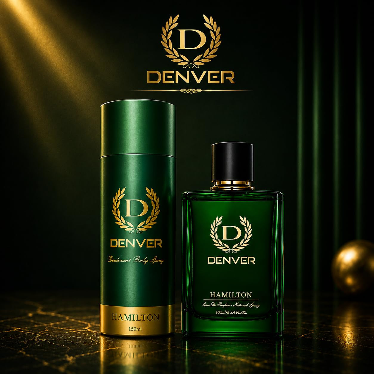 Hamilton Gift Set for Men | Deodorant Body Spray 5.0 Fl Oz (150 Ml) + Eau De Par