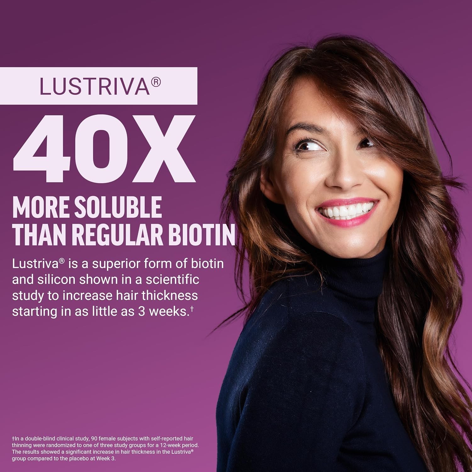 Hair Growth Accelerator Soft Chews Force Factor Lustriva Biotin 60 Mixed Berry