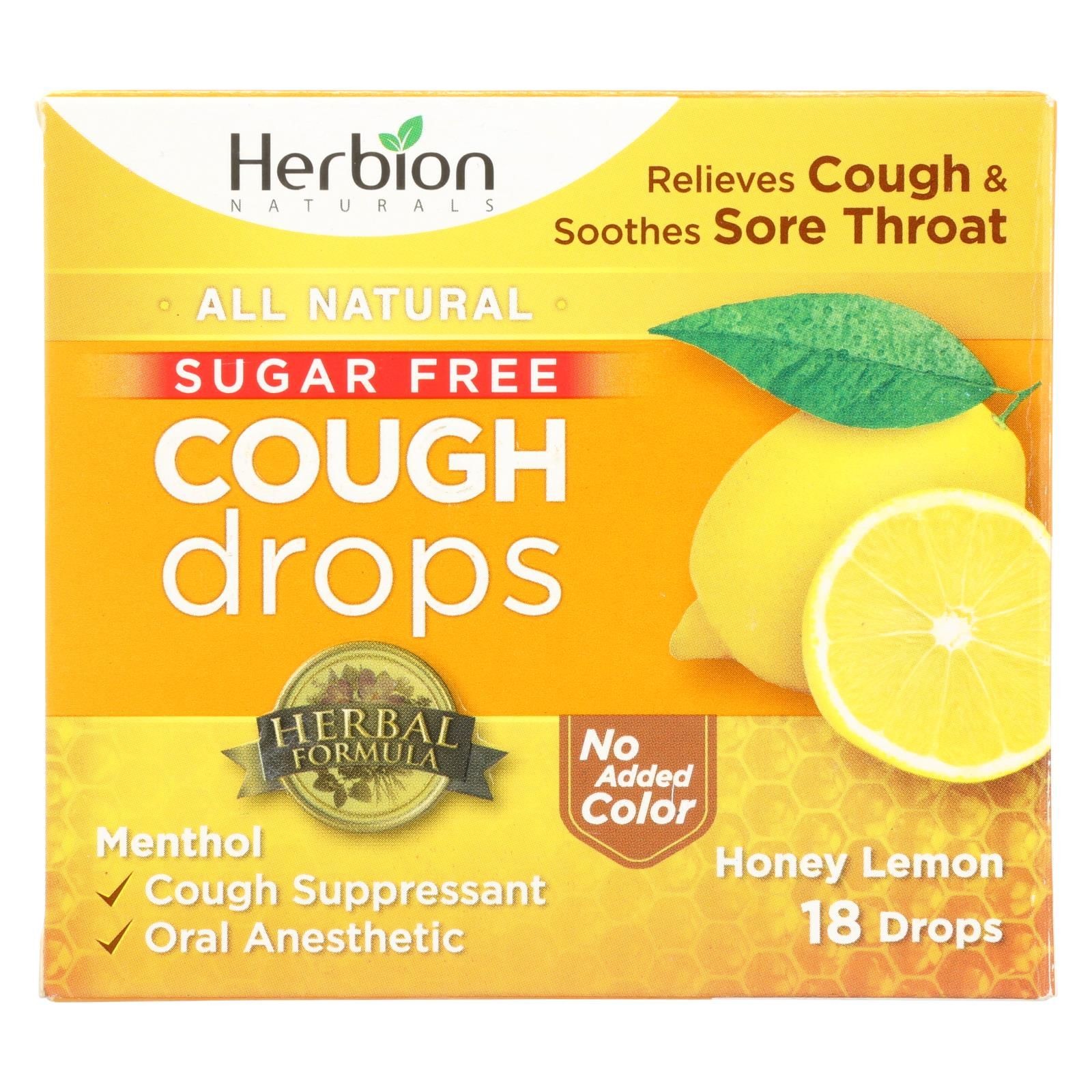 Herbion Naturals Honey Lemon Cough Drops – 1 Each – 18 Ct