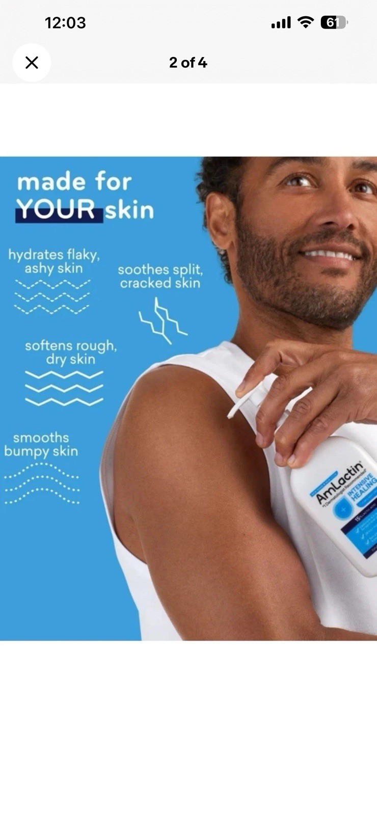 AmLactin Intensive Healing Daily Use Lotion, 15% Lactic Acid, Dry Skin