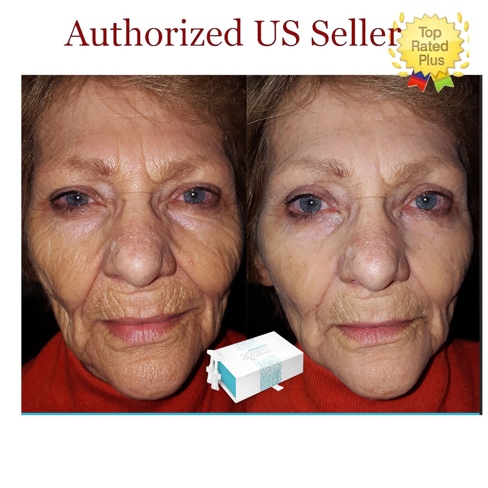 2 Box Authentic Instantly Ageless Face lift, 50 Vials, Exp 05/2026 + GIFTS