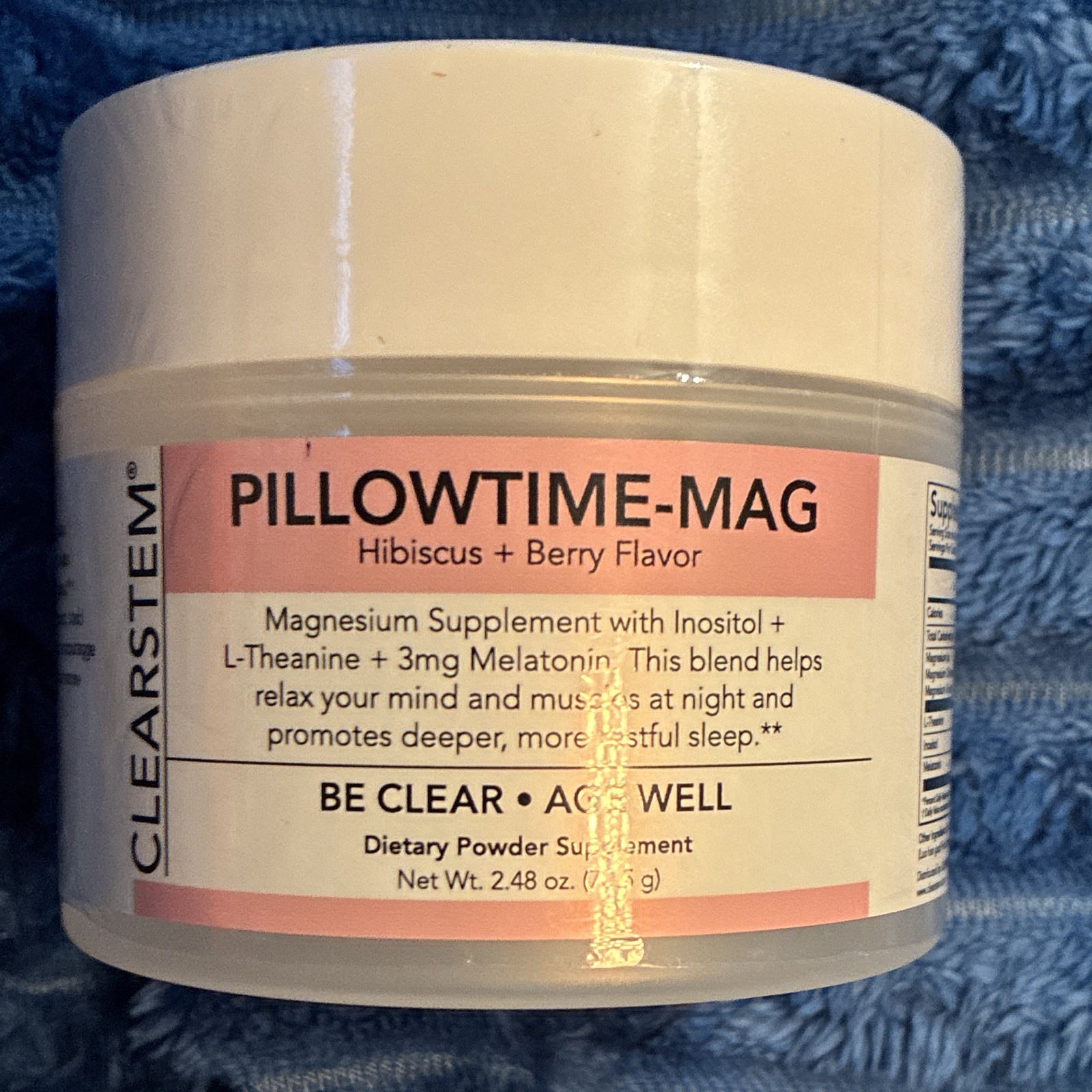 Clearstem Pillowtime-Mag Hibiscus + Berry Magnesium Sleep Powder 2.48 oz