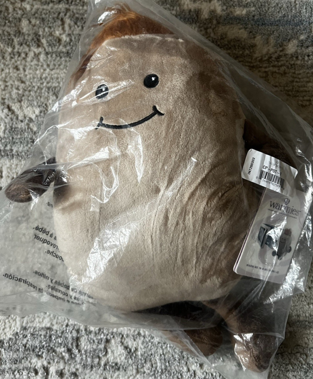 Warmies Microwaveable Heat Pack Plush, Beige/Brown Baked Potato Heat Pack