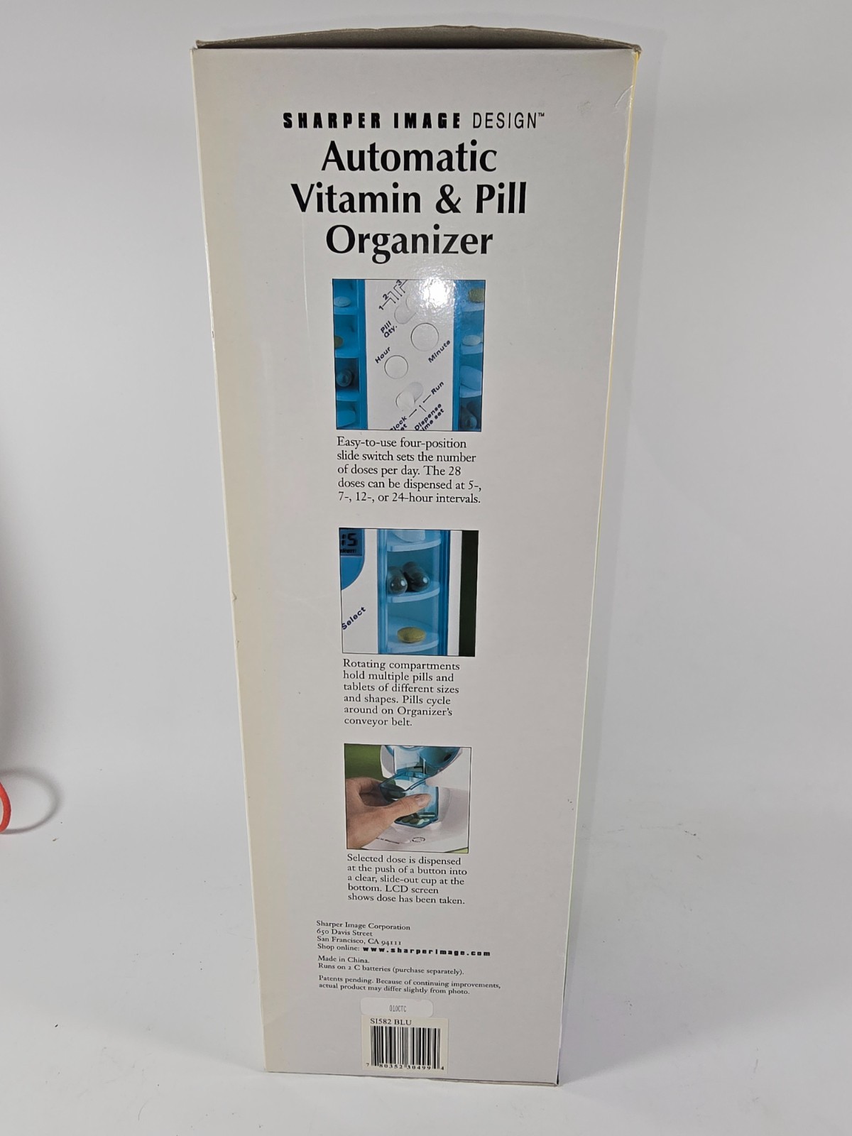 Sharper Image Automatic Vitamin & Pill Organizer In Box Tested Works – See Video
