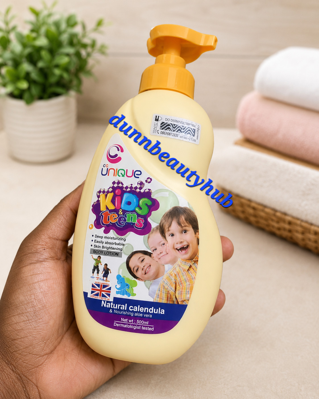 2X Unique Kids & Teens Skin Brightening Body Lotion For Sensitive Kids Skin 2p