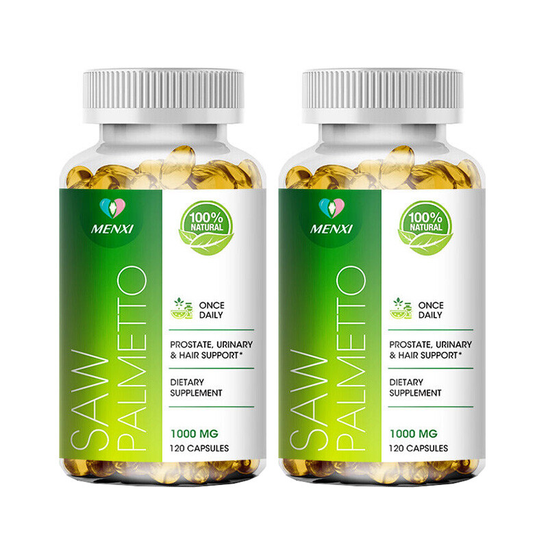 120PCS Saw Palmetto 1000mg – Premium Prostate Health Support Supplement for Men