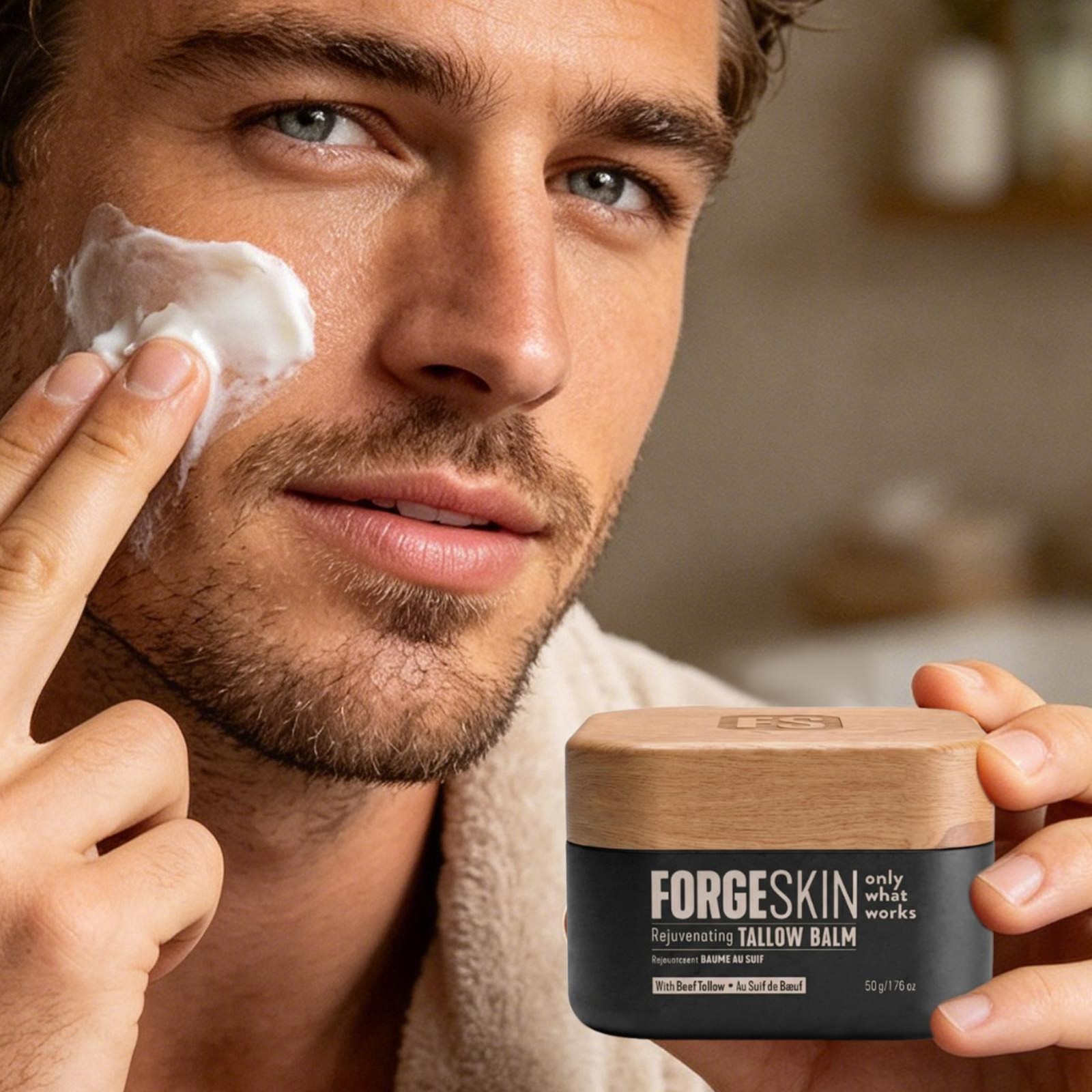 Forge Skin Men’s Beef Tallow Face Balm Cream 50g New Formula Free Shipping