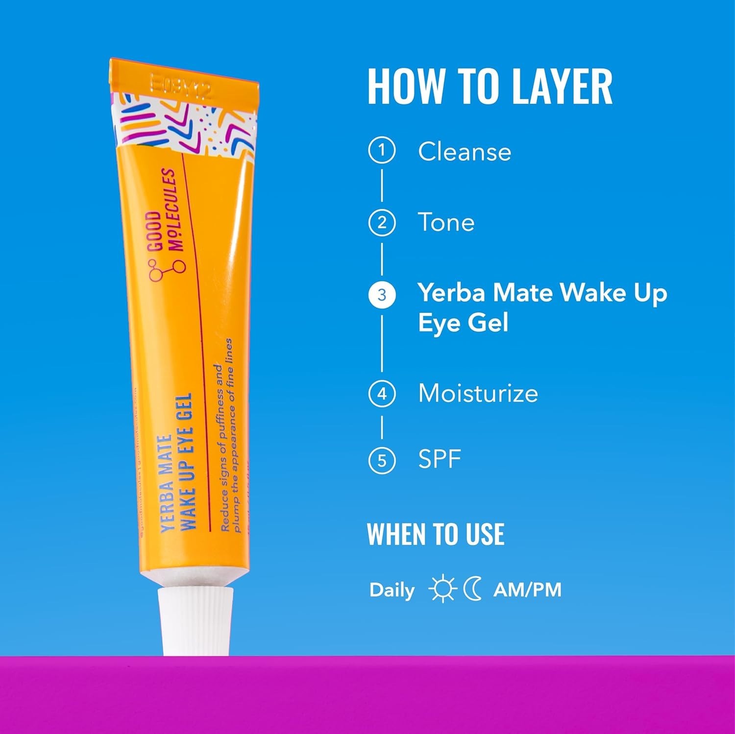 Good Molecules Yerba Mate Wake Up Eye Gel, Skincare for Face – 0.5 fl oz