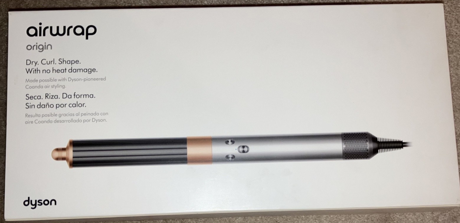 Brand New Dyson Airwrap Origin Multi Styler & Dryer- Nickel/Copper + attachments