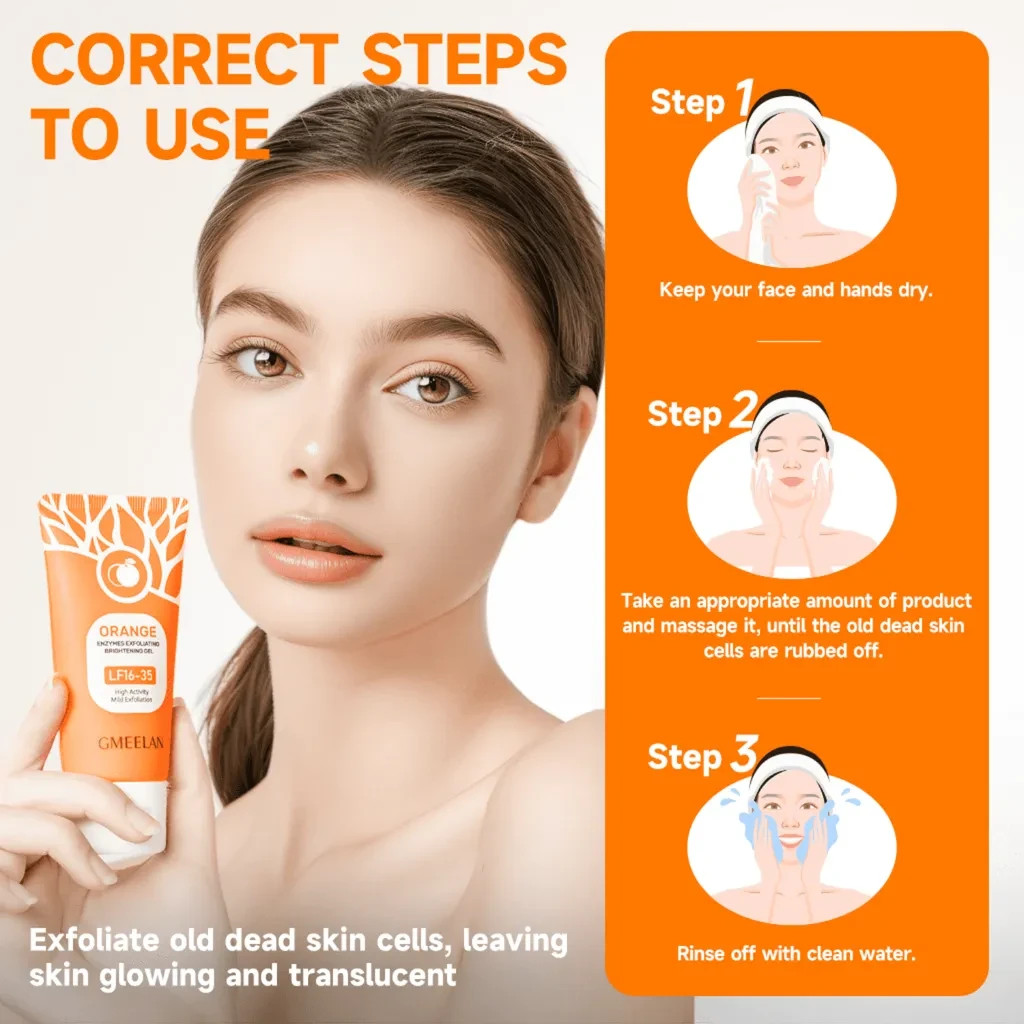 Gmeelan Orange Enzymes Exfoliating Brightening Gel 50g LF16-35 | Exp 04/2028