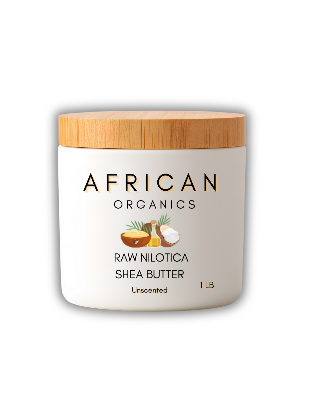 Organic Nilotica Shea Butter Pure, Raw, Unscented, Fair-Trade, 1 Pound