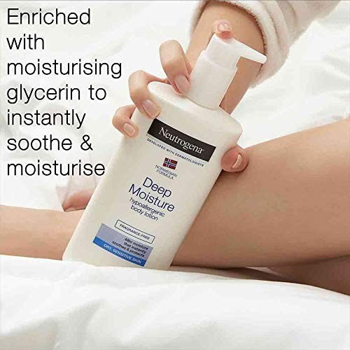 Neutrogena DEEP MOISTURE Hypoallergenic Body Lotion 13.5 fl oz NEW-(3 PACK) New