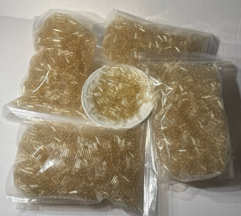 Capsule Top & Bottoms USA FREE SHIPPING 2,000 Empty Clear Gelatin Capsules, “00”