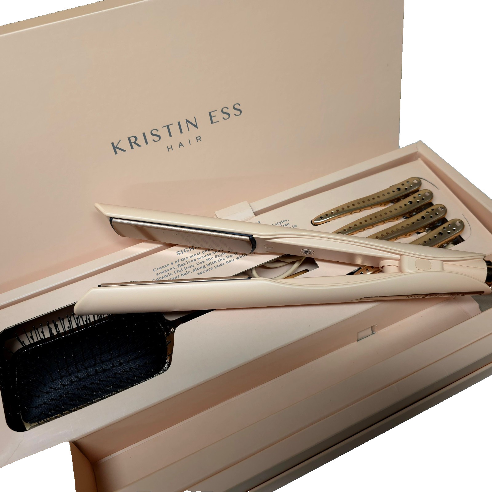 Kristin Ess Hair Signature Styling Set 3-in-1 Ceramic Flat Iron 4 Heat Settings
