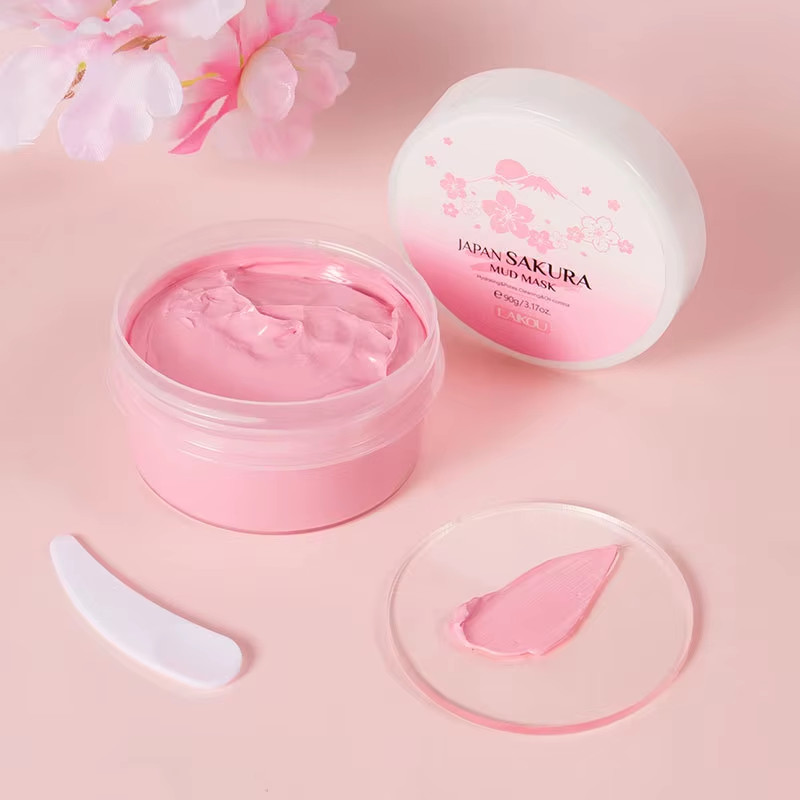 Naturals Sakura Volcanic Mud Mask for Face Deep Cleaning Remove Blackheads