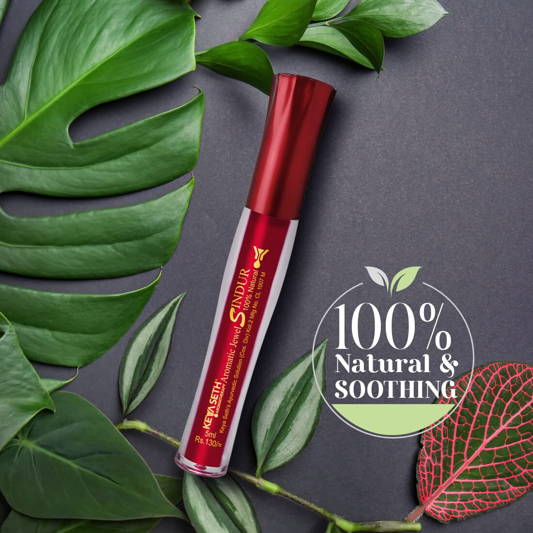 KEYA SETH AROMATHERAPY,Natural Liquid Sindoor Maroon,5ml (Pack of 2)