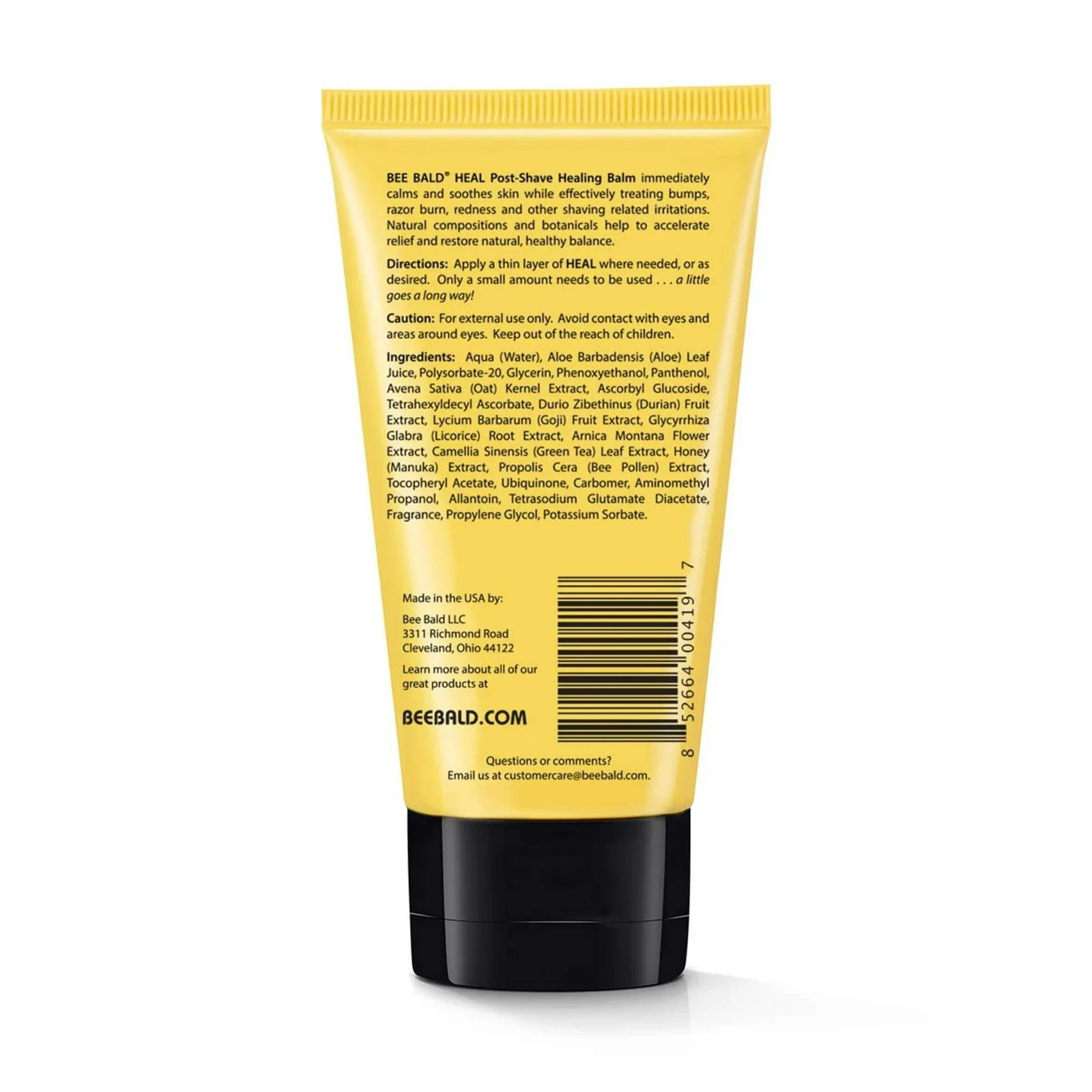 Bee Bald HEAL Post-Shave Healing Balm Calms & Soothes Damaged Skin, 2 Fl Oz