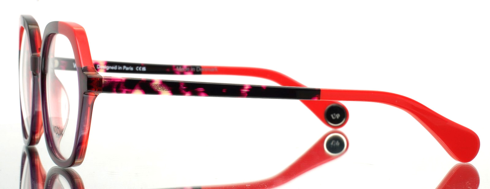 WOOW Show Up 2 2218 Bicolor Red and Pink Womens Eyeglasses 52-19-140 ‘AS-IS’