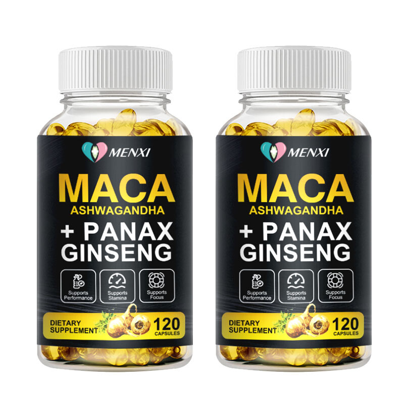 Organic Maca Root + Panax Ginseng 11400mg, Peruvian Maca Extract for Men & Women