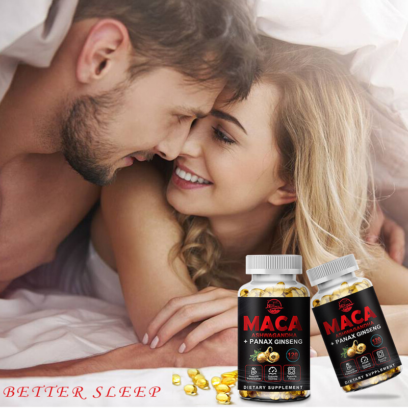 Organic Maca Root + Panax Ginseng 12000mg, Peruvian Maca Extract for Men & Women