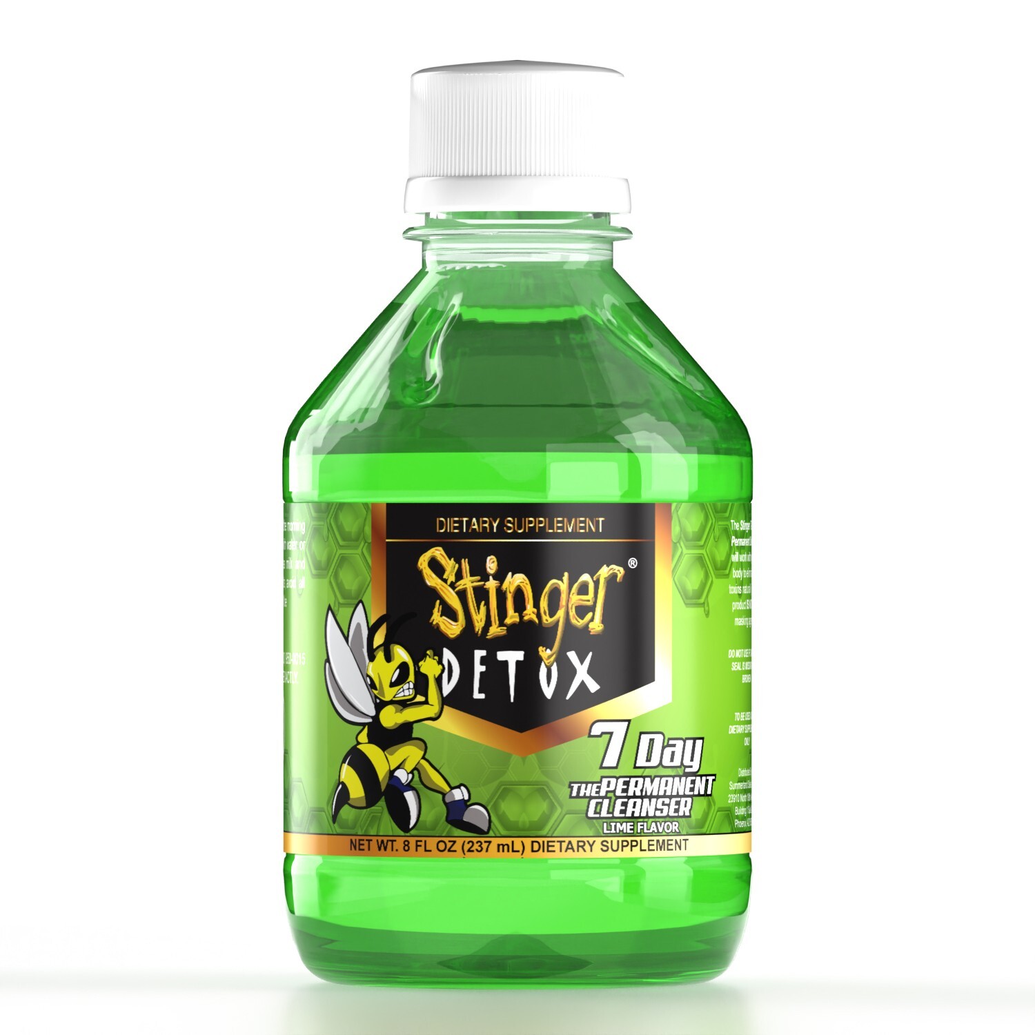 Stinger Detox 7-Day Permanent Drink – Lime Flavor – 8 FL OZ