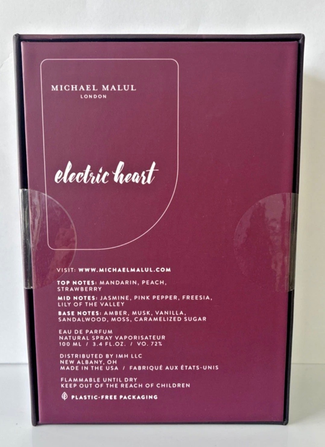 ELECTRIC HEART BY MICHAEL MALUL / 3.4 EDP SPRAY / NEW IN BOX SEALED / AUTHENTIC