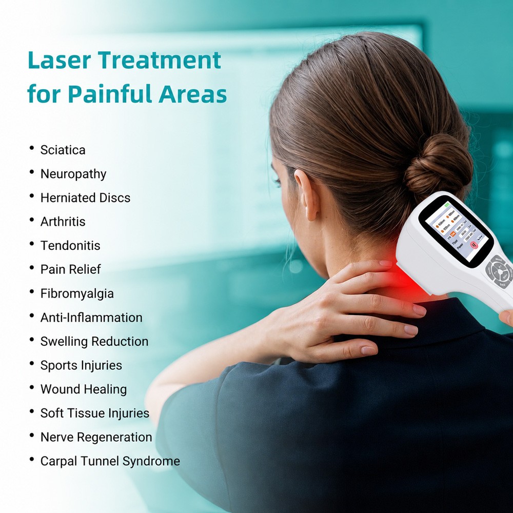 0-2500mW Cold Laser LLLT Therapy Device For Human Pets Muscle Joint Pain Relief