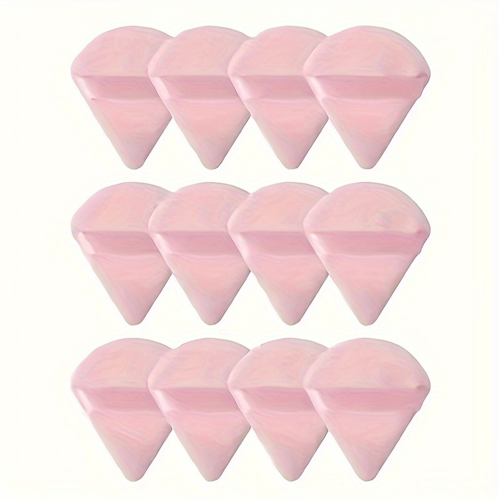 12PCS Black Velour Triangle Powder Puff Soft for Loose Mineral Powder