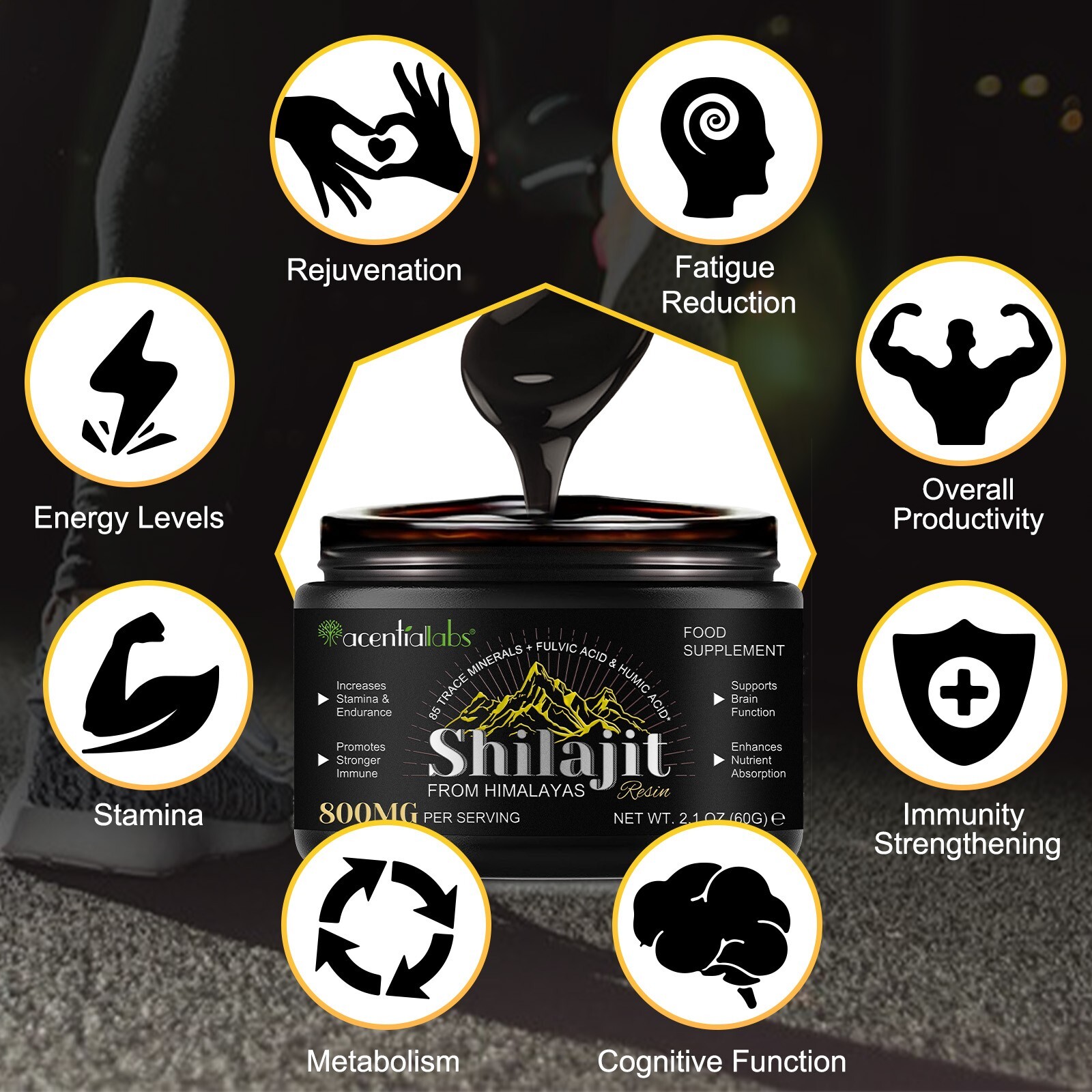 Pure 100% Himalayan Shilajit, Soft Resin, Organic, Extremely Potent, Fulvic Acid