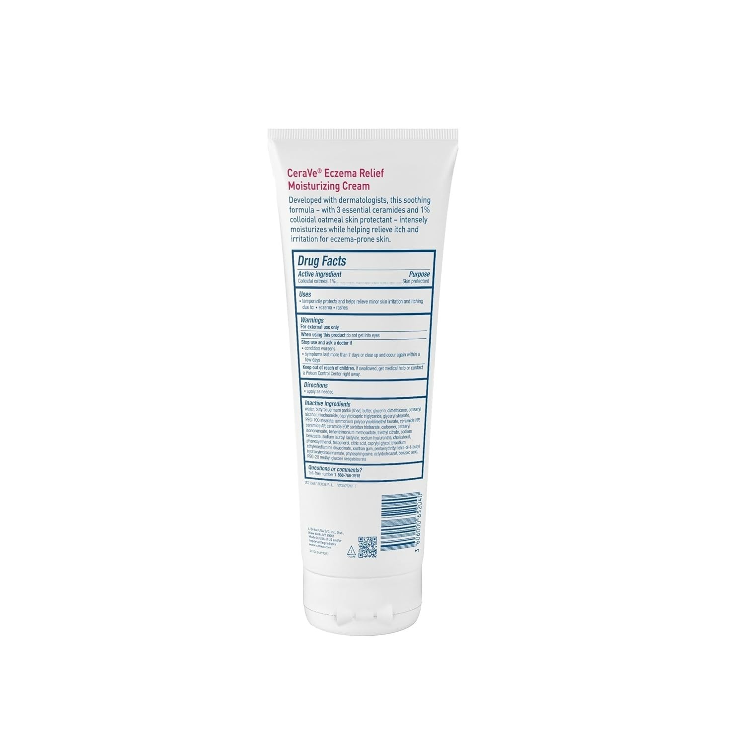 3 PK Cerave Eczema Relief Moisturizing Cream Colloidal Oatmeal, Shea Butter 8oz