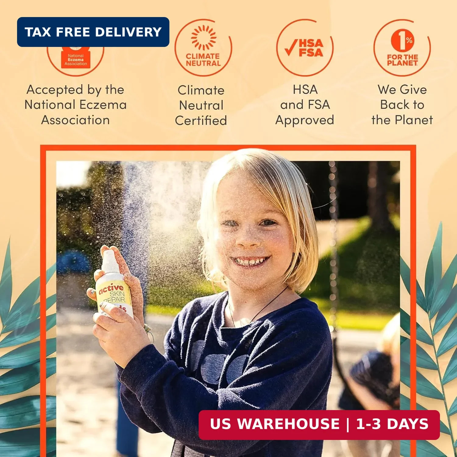 Active Skin Repair Kids First Aid Spray – Non-Toxic & Natural Kids Antiseptic Fo
