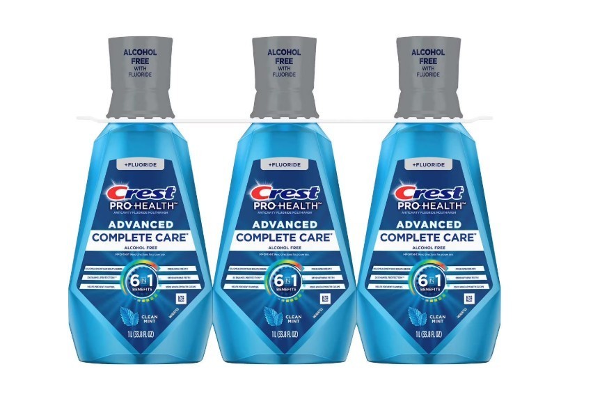 Crest Pro-Health Advanced Complete Care Mouthwash 33.8 fl oz (3 Pack) – Mint