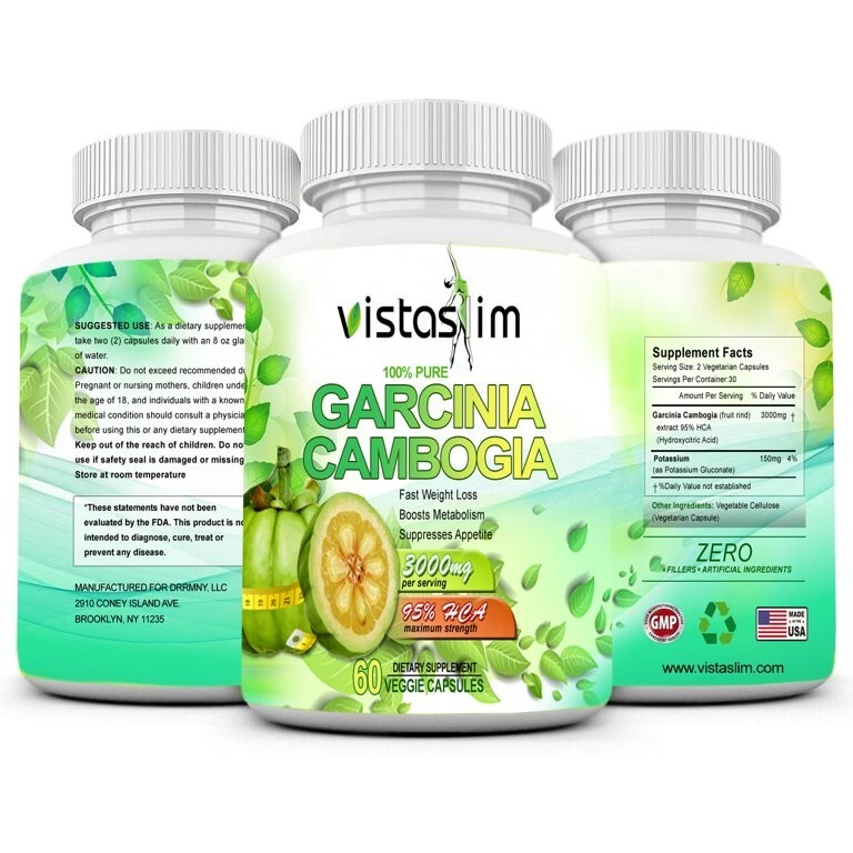 GARCINIA CAMBOGIA HCA 95% 3000mg Daily Weight Loss Diet (1-Month Support)