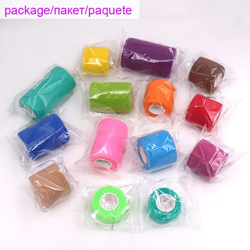 18 Colors Colorful Athletic Wrap Tape Self Adhesive Elastic Bandage Bands Sports