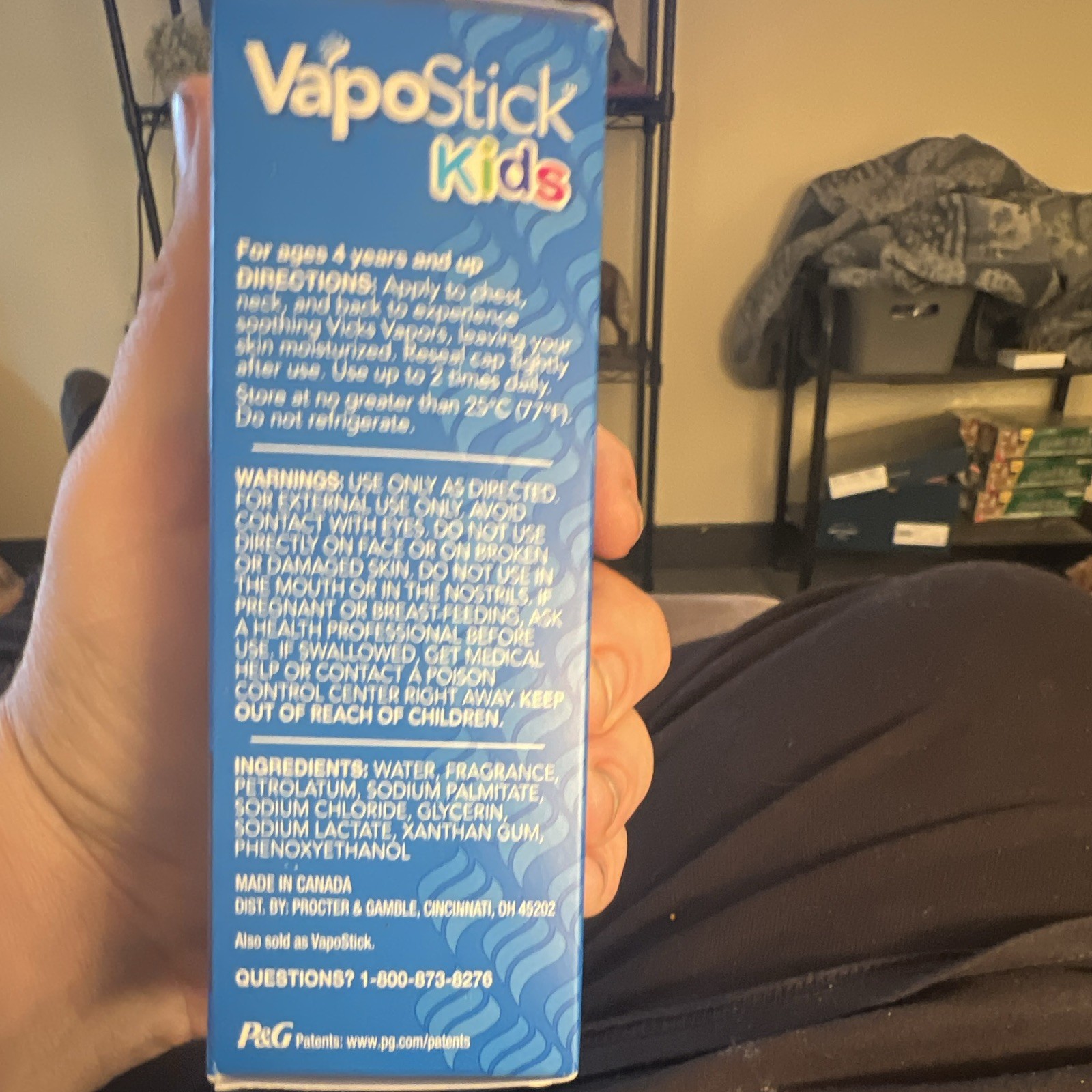 Vicks VapoStick Kids Non-Medicated No Mess Solid Balm, 1.25 oz (35 g)