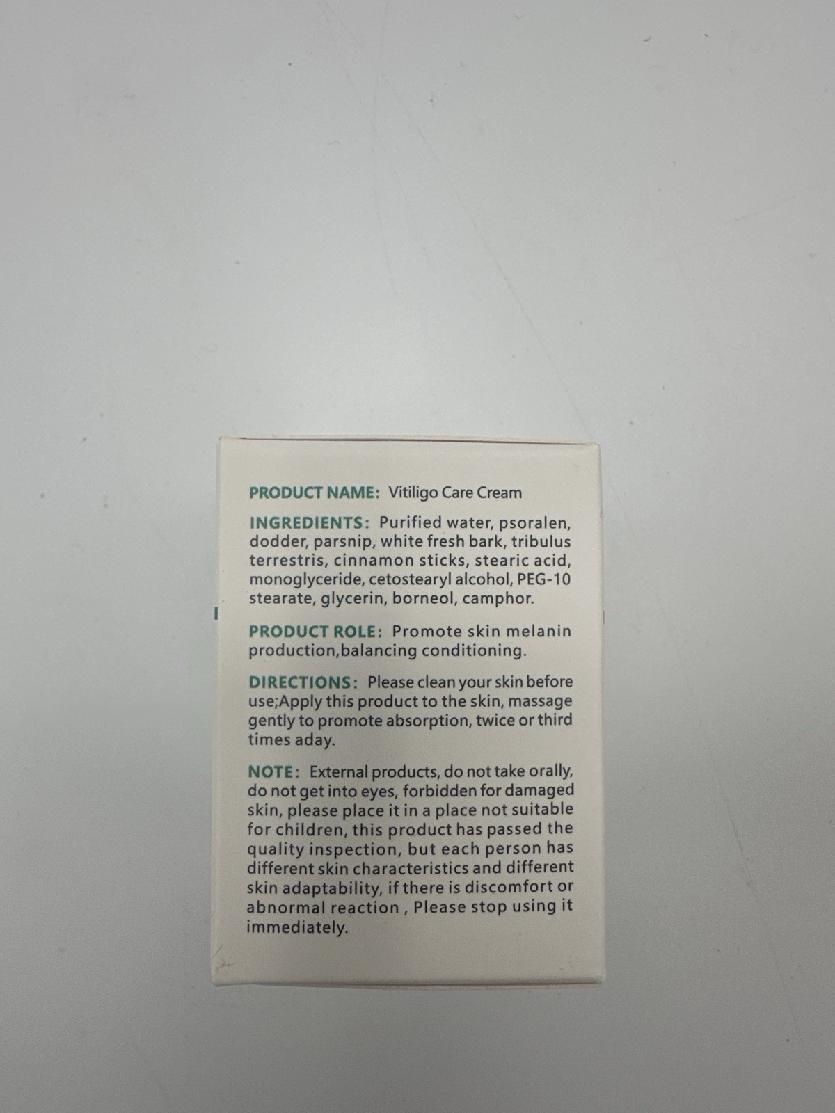 BINBEIV Vitiligo Care Cream 36g Skin Pigment Treatment Natural Formula