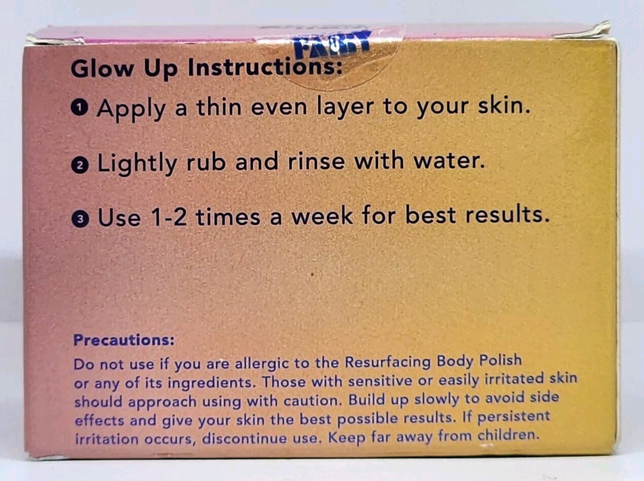 The Glow Fairy Resurfacing Body Polish Anti Cellulite New in Box Exp 09/01/2025