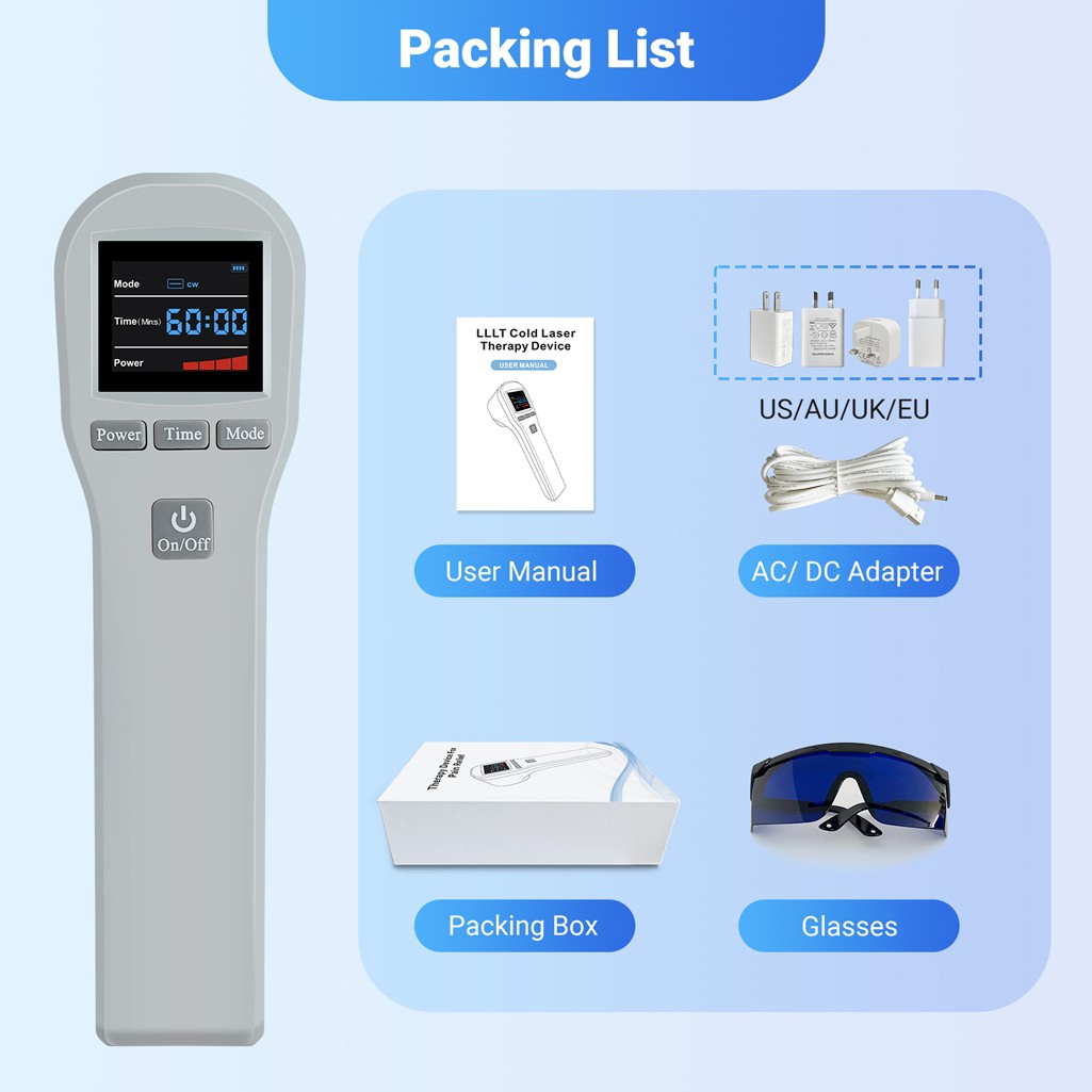 650nm 808nm Red Light Therapy Device Class 3B Cold Laser for Joints Pain Relief