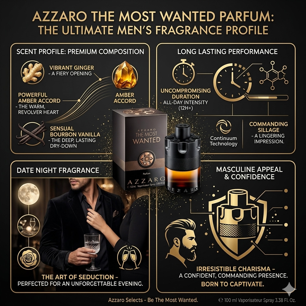 Azzaro The Most Wanted Parfum 100ml 3.38oz Men’s Fragrance Spray New Box