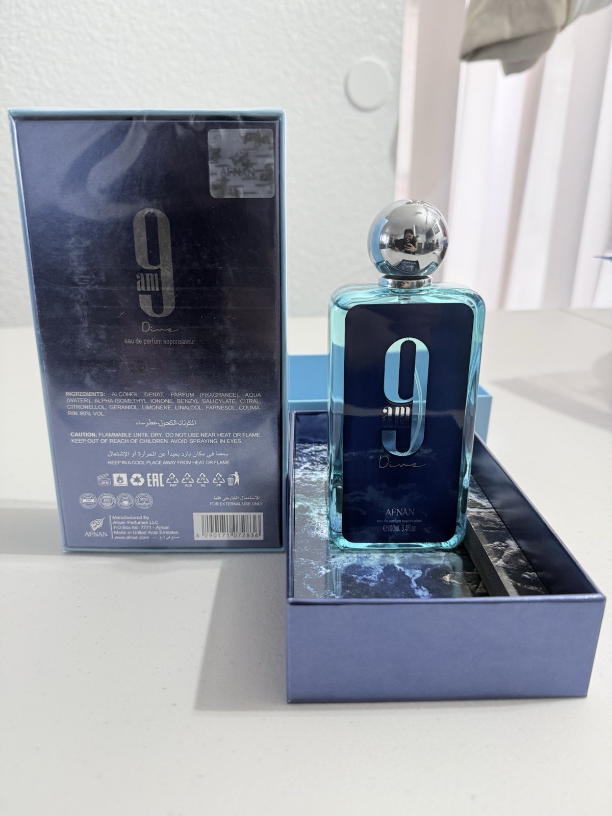 Afnan 9am Dive Eau de Parfum (EDP) Spray Fragrance, 3.4 fl oz