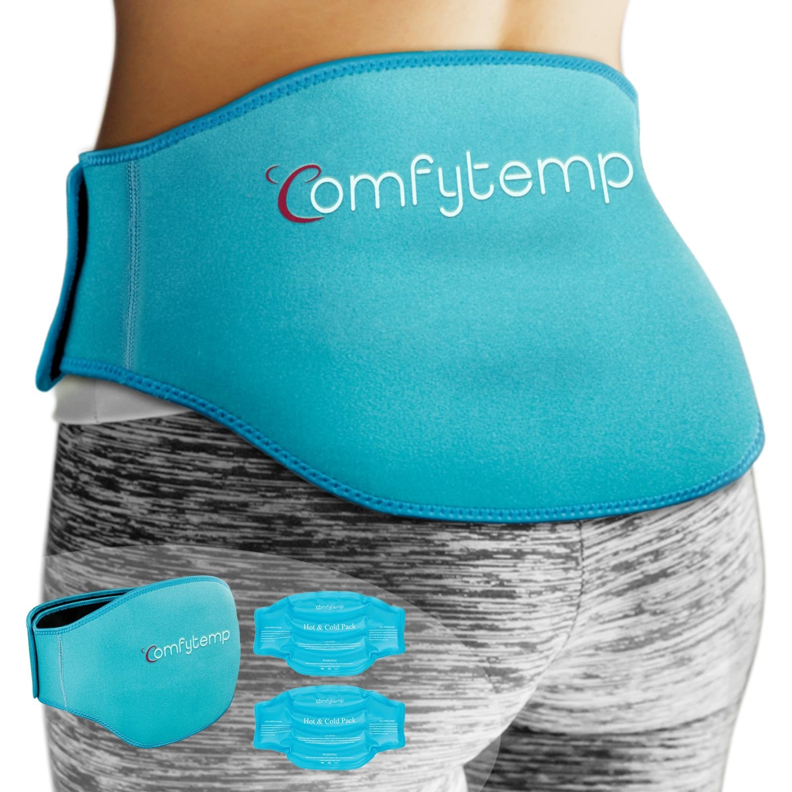 Reusable Gel Ice Pack for Back Pain Relief – 2 Pcs Hot Cold Compress for Sciatic