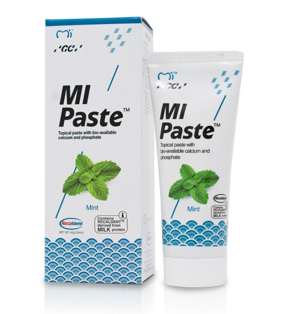 GC MI Paste Oral Topical Crème with RECALDENT 40g Tube – MINT Flavor