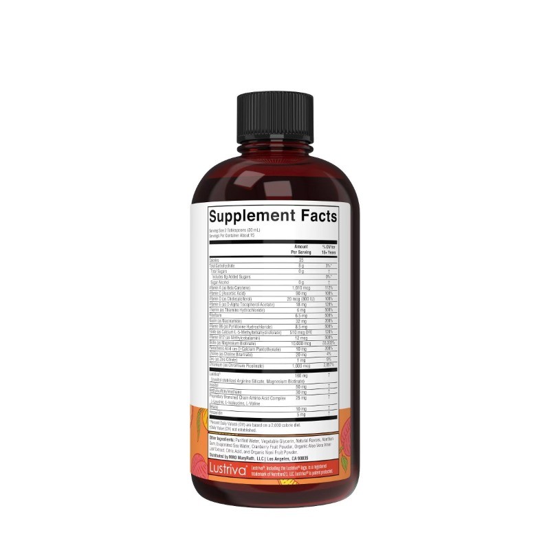 MaryRuth’s Liquid Morning Vegan Multivitamin + Hair Growth – Peach Mango 15.2oz