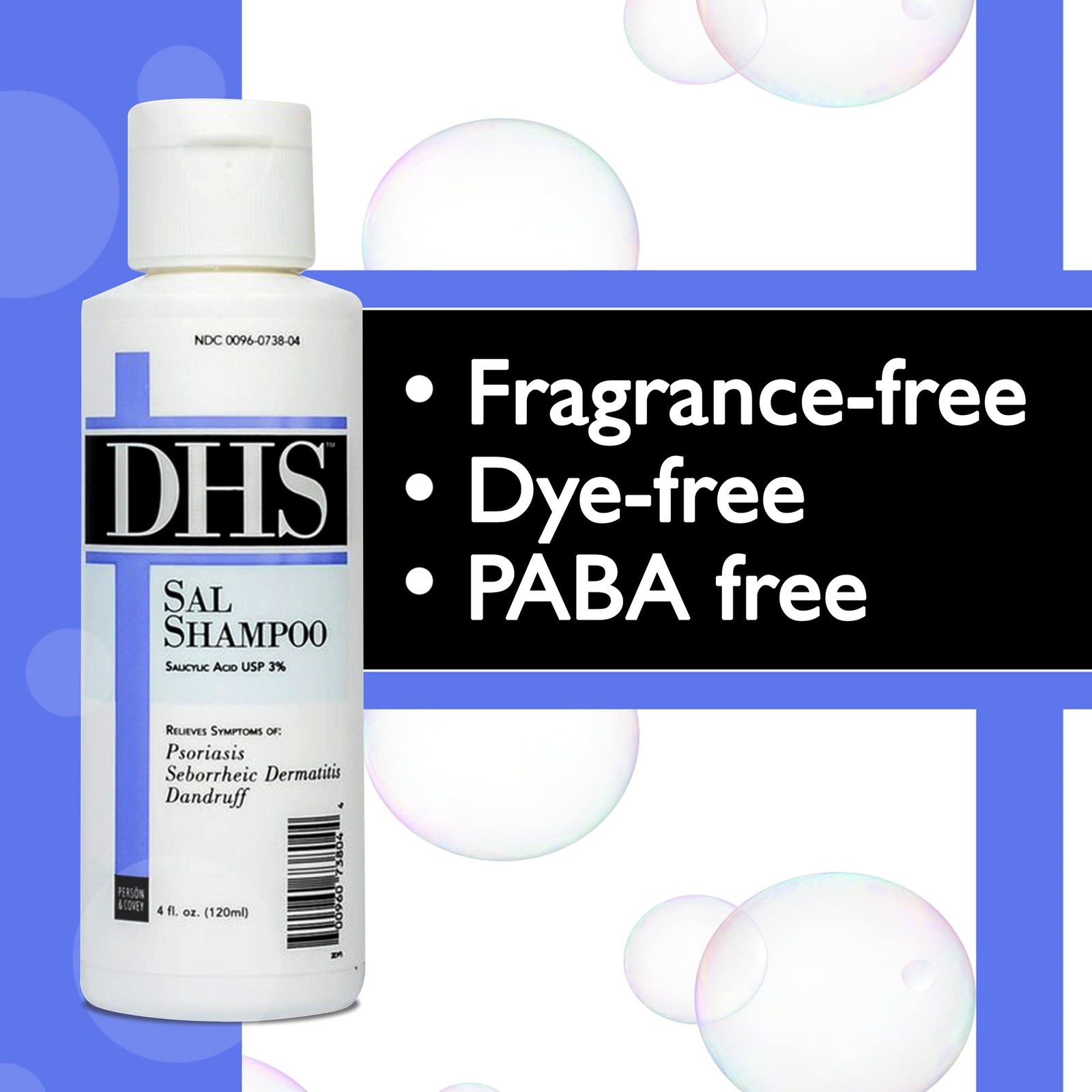 DHS SAL Shampoo – Maximum Strength for Psoriasis, 12 Fl Oz (Pack of 1)