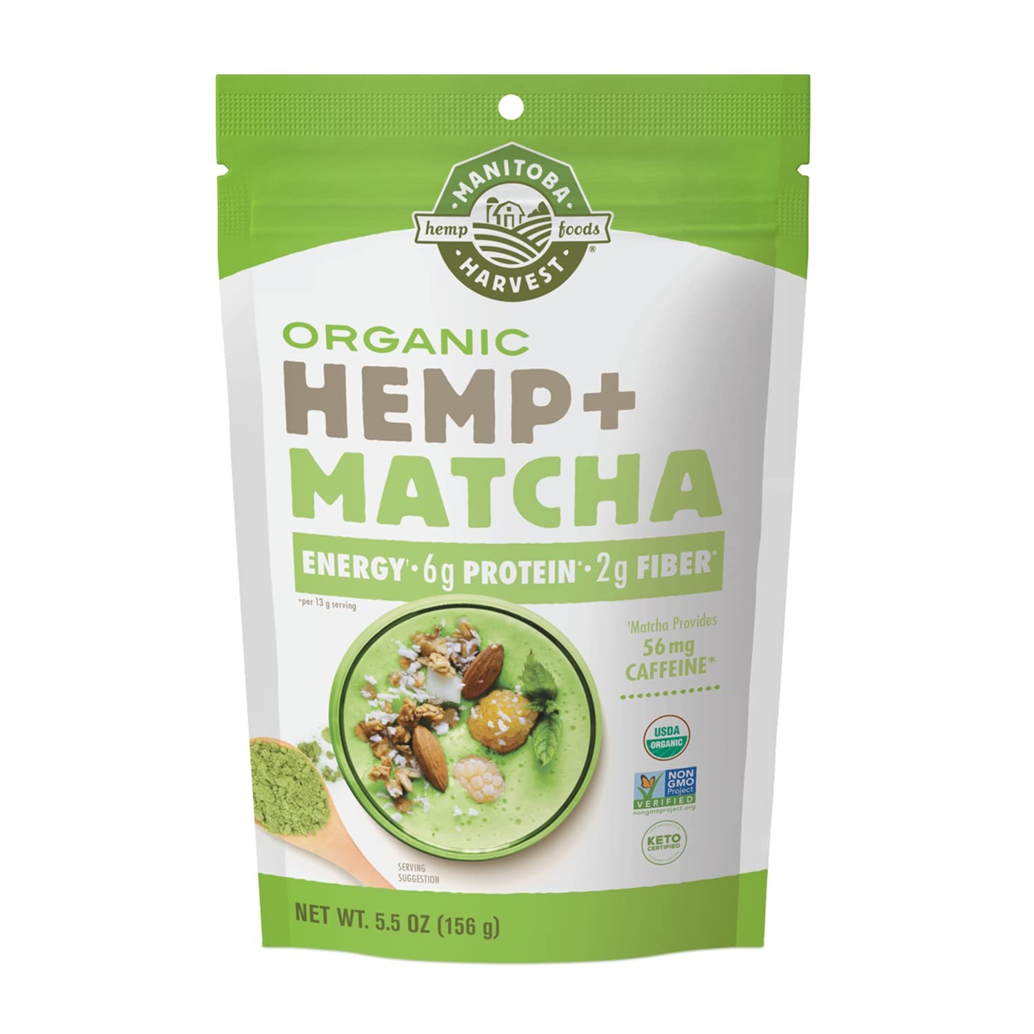 Manitoba Harvest Organic Powder 5.5 Oz Energy 6G Of Protein 2G Of Fiber Per